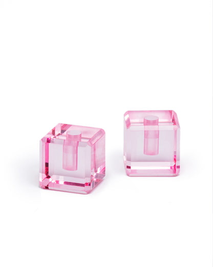 Acrylic Candle Cube - Pink