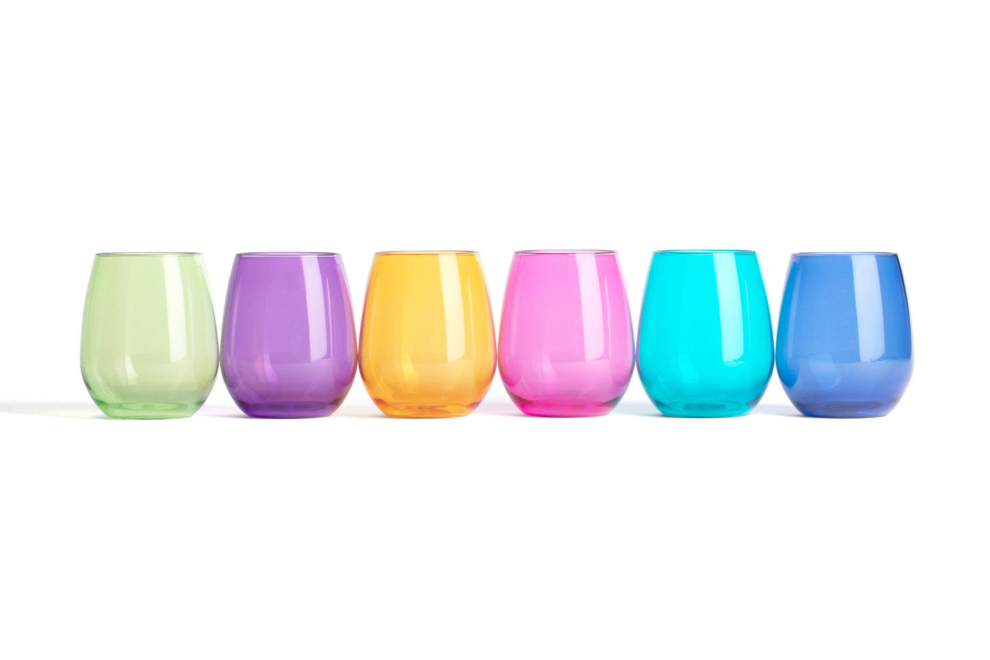 Unbreakable Stemless Wine Glasses- Jewel Collection