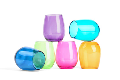 Unbreakable Stemless Wine Glasses- Jewel Collection