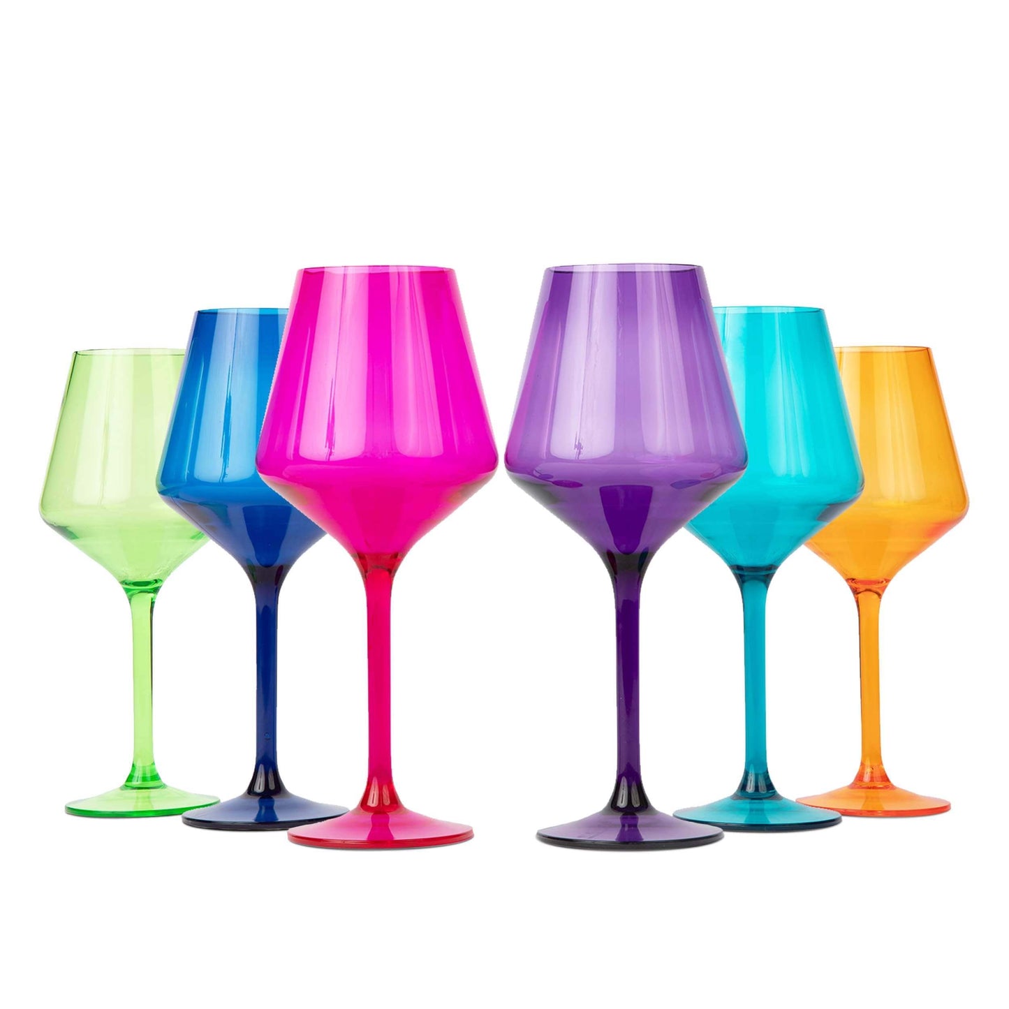 Unbreakable Stemmed Wine Glasses- Jewel Collection