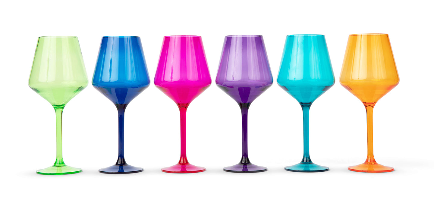 Unbreakable Stemmed Wine Glasses- Jewel Collection