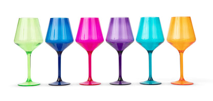 Unbreakable Stemmed Wine Glasses- Jewel Collection